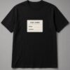 Cue Card Songwriter unisex t-shirt in black with cream cue card with verse and chorus lines