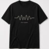 Dry Signal Minimalist Waveform unisex t-shirt in black with one clean waveform line