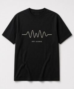Dry Signal Minimalist Waveform unisex t-shirt in black with one clean waveform line