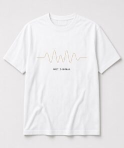 Dry Signal Minimalist Waveform unisex t-shirt in white with one clean waveform line